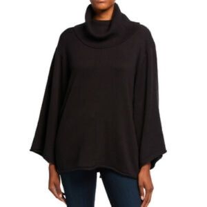 BCBG Black Cowl Neck Tunic Sweater